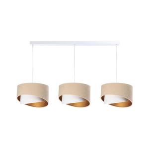 Lustră pe cablu GALAXY 3xE27/60W/230V bej/albă/aurie imagine