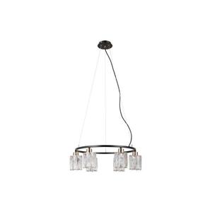 PND-40814-6-BK-HBR - Lustră suspendată pe cablu SIMONA, 6xE14/40W/230V, negru/auriu imagine