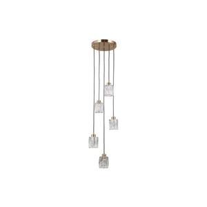 PND-40813-5R-HBR - Candelabru suspendat pe cablu TORNO 5xE14/40W/230V auriu imagine