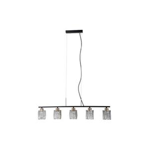 PND-40814-5-BK-HBR - Lustru cu cablu SIMONA 5xE14/40W/230V negru/auriu imagine