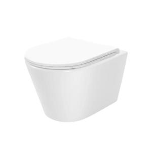 REA-C6800 - WC suspendat TITO TORNADO RIMLESS cu capac, din ceramică, alb imagine