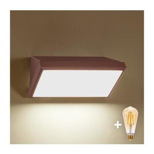 Brilagi-LED TRIANGLE aplică de perete pentru exterior dimmabilă 1xE27/6W/230V 2700-6500K IP65 maro imagine