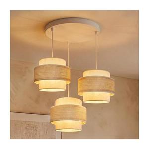 Brilagi - Lustră suspendată pe cablu SPACE 3xE27/60W/230V Ø 40 cm bej/crem imagine