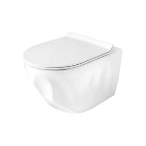 REA-C1652 - Toaletă suspendată GUSTAVO RIMLESS cu capac, ceramică/albă imagine