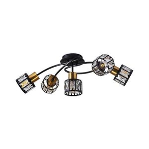 Lustră aplicată ZAHARA, 5x E27/10W/230V, neagră imagine