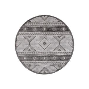 Covor rotund pentru exterior CHIARA, 120 cm, gri imagine