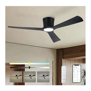 ZE - lator de tavan AUREX LED, 24 W, 230 V, Wi‑Fi Tuya, negru, cu telecomandă imagine