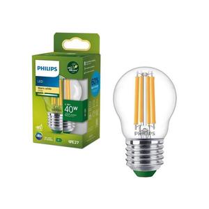 Bec LED Philips ULTRAEFFICIENT VINTAGE P45 E27/2, 3W/230V 2700K imagine