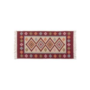 Covor Kilim oriental reversibil 80 x 150 cm, roșu/bej imagine