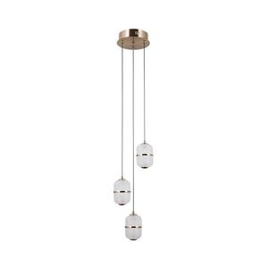 PND-34375-3-HBR - Lustru LED suspendat pe cablu ALANI 3xLED/5W/230V 3000K auriu imagine