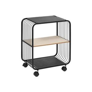5five - Măsuță de servire/poliță mobilă COLGE 53x43 cm negru/bej imagine