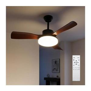 Brilagi - lator de tavan cu LED dimabil, 34W, 230V, 106 cm, negru/maro +telecomandă imagine