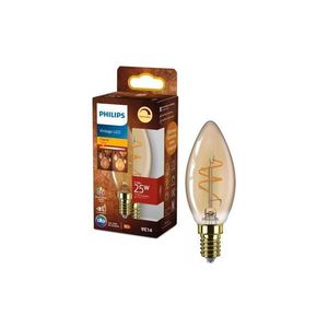 Bec LED dimabil Philips Vintage B35, soclu E14, 3, 1 W, 230 V, 2200 K imagine