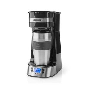 Butler - Cafetieră pentru o cană, 0, 4 l, cu temporizator și cană de călătorie, 750W/230V, inox/negru imagine