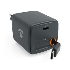 WCHARC65WBK - Încărcător cu cablu retractabil, Power Delivery 65W, 2x USB-C, negru imagine