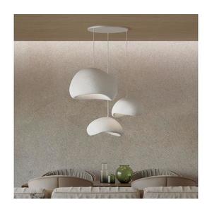 Pendul WABI SABI pe cablu, 3xE27/40W/230V, Ø 76 cm, alb - Brilagi imagine
