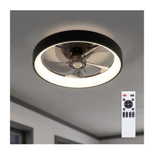 Brilagi - lator de tavan LED dimabil, 34 W, 230 V, Ø 50 cm, negru, cu telecomandă imagine