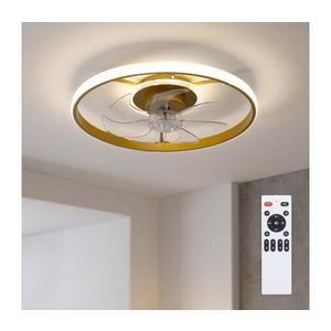 Brilagi - lator de tavan LED dimabil, 66 W, 230 V, 55 cm, alb/auriu + telecomandă imagine