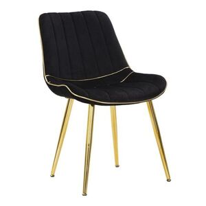 Imagine Mauro Ferretti SCAUN PARIS NEGRU/AURIU SET 2 BUC CM 51X59X79