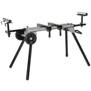 Imagine DURHAND Masă Suport pentru Ferăstraie Circulare, Bancă Extensibilă Reglabilă și Pliabilă, 123.5-245x73x96 cm, Negru | Aosom Romania