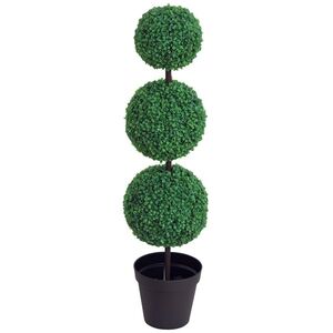 Imagine Outsunny Buștean Artificial topiari Artificială în Formă de Bile dim. Ø 30 x 112H cm Verde | Aosom Romania