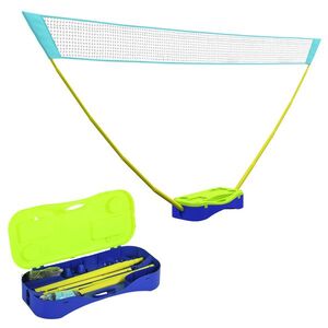 Imagine SPORTNOW Set de Badminton și Volei, 3 Piese, 400 cm x 22, 4 cm x 155 cm, Negru + Albastru + Verde | Aosom Romania