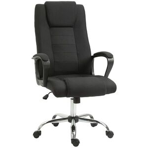 Imagine Vinsetto Scaun de Birou Ergonomic, Basculant și Captusit cu Înălțime Reglabilă, 62x76x110-119 cm, Negru | Aosom Romania