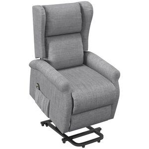 Imagine HOMCOM Fotoliu relax, funcție ridicare, funcție de înclinare, până la 200kg, 72, 5x94x109cm, Gri | Aosom Romania