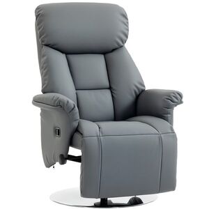 Imagine HOMCOM Fotoliu Relax Rotativ 360°, Reclinabil 130°, Gri | Aosom Romania