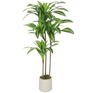 Imagine HOMCOM Arbore artificial Dracaena 120 cm cu ramuri flexibile - Verde | Aosom Romania
