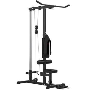 Imagine SPORTNOW Stație Fitness Multifuncțională cu Lat Machine și Șezut Reglabil | Aosom Romania