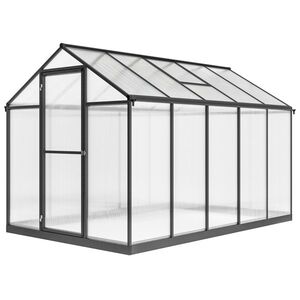 Imagine Outsunny Seră de grădină din aluminiu și policarbonat, cu ferestre superioare reglabile 303x183x195cm transparent | Aosom Romania