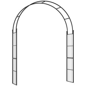 Imagine Outsunny Pergolă de Grădină pentru Cățărare Viță de Vie și Plante, 157x40x223 cm, Negru | Aosom Romania