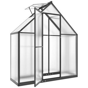Imagine Outsunny Seră de grădină din aluminiu și policarbonat, cu fereastră reglabilă și ușă batantă, rezistentă la intemperii, transparent | Aosom Romania
