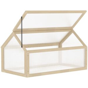 Imagine Outsunny Solar mini, Solar compact din lemn, Plăci de policarbonat, Deschidere pentru ventilare, 90L x 52B x 49, 5H cm, Lemn | Aosom Romania