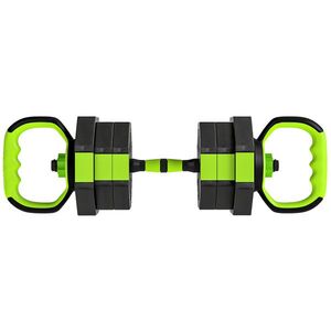 Imagine SPORTNOW Set Greutăți Sală 6-în-1, Multifuncțional, 20 kg, Plastic și Nisip, 125x18x18 cm, Verde | Aosom Romania