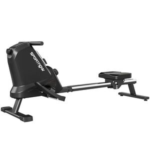 Imagine SPORTNOW Aparat de Vâslit, 16 niveluri de rezistență magnetică, șină din aluminiu, Bluetooth, compatibil APP. | Aosom Romania