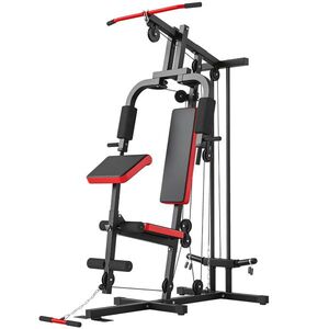 Imagine SPORTNOW Aparat de musculatură cu scripete sus și jos Presă pentru piept și picioare Compatibil cu discuri 25 și 50 mm (No Incluidos) | Aosom Romania