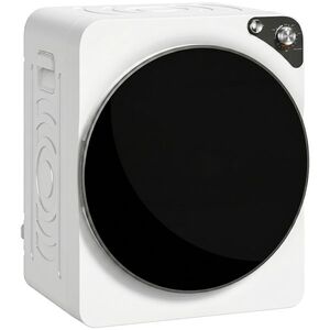 Imagine HOMCOM Mini uscător portabil 5 kg, 5 programe, 1000W, până la 60℃, timer, tambur din oțel inoxidabil, pentru casă, Alb | Aosom Romania