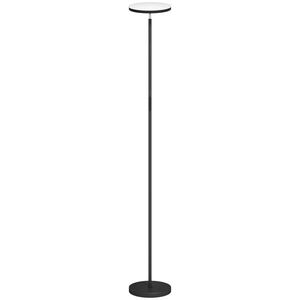 Imagine HOMCOM Lampă uplighter RGB, lampă dimabilă cu telecomandă & control touch, cap rotativ 350°, Negru | Aosom Romania