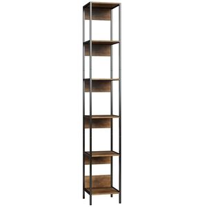 Imagine HOMCOM Bibliotecă cu 6 Rafturi, Finisaj Lemn Maro | Aosom Romania
