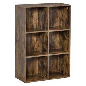 Imagine HomCom biblioteca de perete, stil industrial, 65, 5x30x97, 5 cm | AOSOM RO