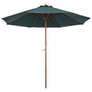 Imagine Outsunny umbrela de gradina, suport lemn, 270x250 cm, verde | Aosom Ro