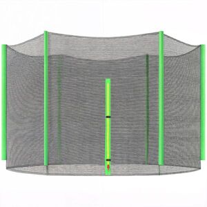 Imagine SPORTNOW Plasă Protecție Trambulină Rotundă 305cm cu 6 Stâlpi Drepti Rezistentă Negru/Verde | Aosom Romania