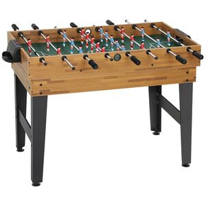 Imagine SPORTNOW Masă de Jocuri 13 în 1 cu Fotbal de Masă, Ping Pong, Air Hockey, Biliard, Șah și Altele, Culoare Nuc | Aosom Romania