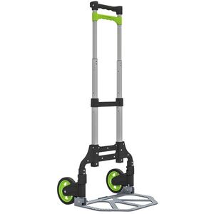 Imagine HOMCOM Cărucior Portbagaj Pliabil Capacitate 70 kg cu Mâner Telescopic din Aluminiu, Argintiu | Aosom Romania