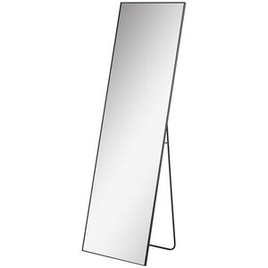 Imagine HOMCOM Oglindă Verticală din Metal, 50x2x161.5 cm, Negru | Aosom Romania