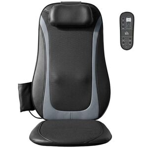Imagine HOMCOM Scaun de Masaj cu Încălzire, Shiatsu și Frământare pentru Spate, Vibrație pentru Șolduri și Coapse, Negru | Aosom Romania