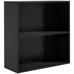 Imagine HOMCOM Bibliotecă etajeră de depozitare cu 2 compartimente și poliță reglabilă, 60 x 24 x 63 cm, negru | Aosom Romania