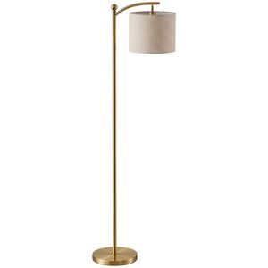 Imagine HOMCOM Lampadar LED cu Telecomandă, Lumină Reglabilă în 11 Temperaturi de Culoare și 11 Niveluri de Luminozitate, Auriu | Aosom Romania